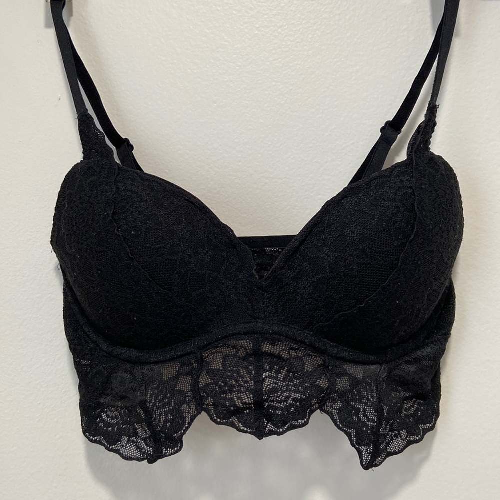 PINK Victoria’s Secret Lace Push Up Bralette Bandeau Women Size XS
